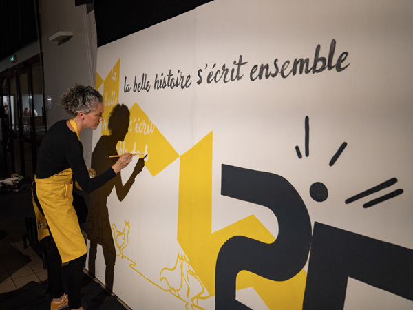 Fresque participative pour événement d'entreprise