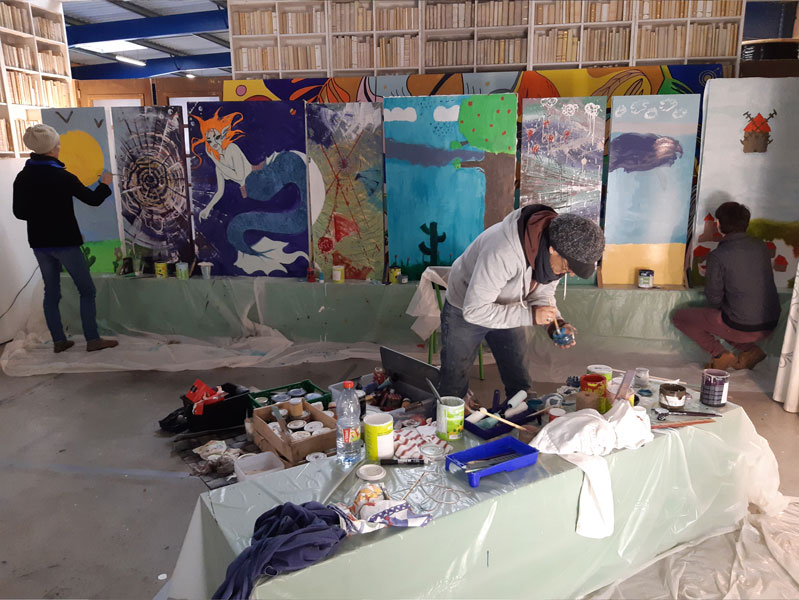 Médiation artistique autour d'une fresque collective pour des jeunes en décrochage scolaire portée par la mission locale